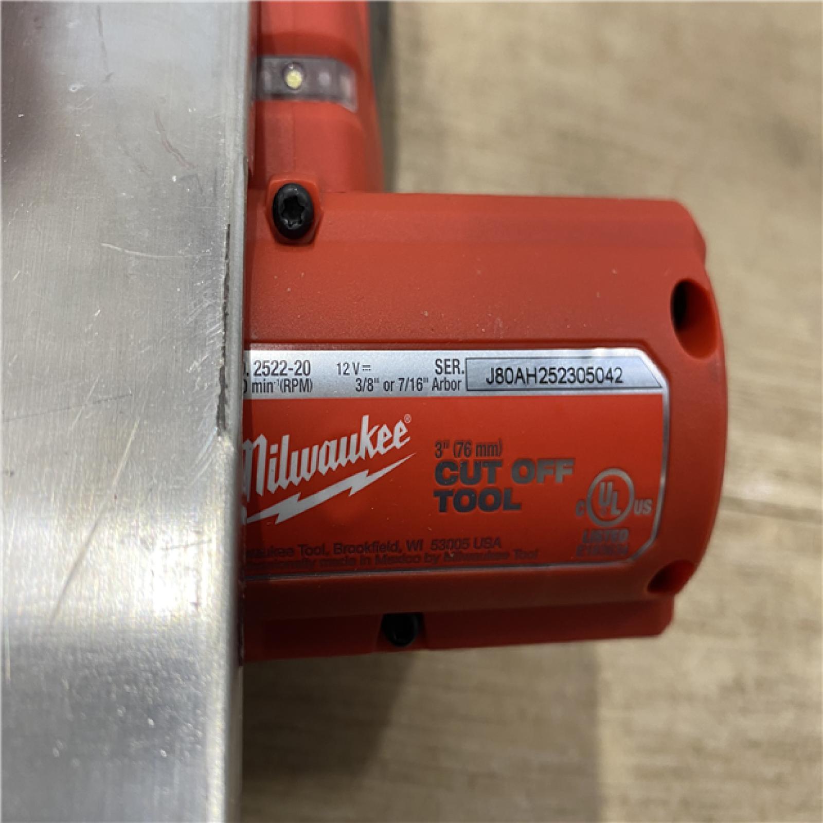 AS-IS Milwaukee FUEL 12V Lithium-Ion Brushless Cordless 3 in. Cut Off Saw (Tool-Only)