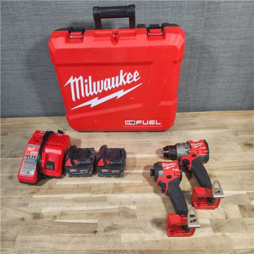 HOUSTON LOCATION - AS-IS MILWAUKEE FUEL 18V Lithium-Ion Brushless Cordless Hammer Drill and Impact Driver Combo Kit (2-Tool) with 2 Batteries