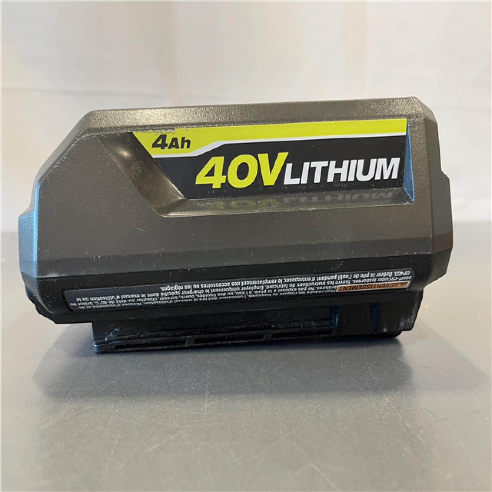 AS-IS - RYOBI 40-Volt Lithium-Ion 4 Ah High Capacity Battery