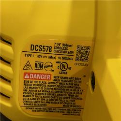 AS-IS DEWALT FLEXVOLT 60V MAX Cordless Brushless 7-1/4 in. Circular Saw with Brake (Tool Only)