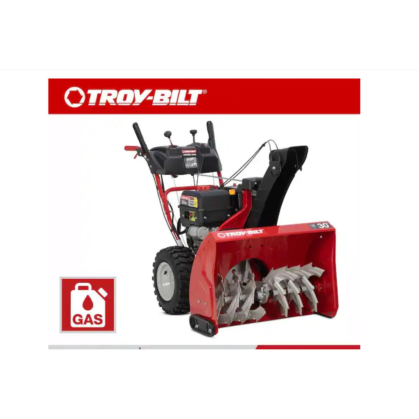 DALLAS LOCATION - Troy-Bilt Storm 30 in. 357cc Two-Stage Electric Start Gas Snow Blower