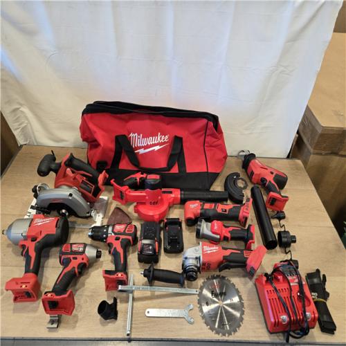 AS-IS Milwaukee M18 18-Volt Lithium-Ion Cordless 9-Tool Combo Kit