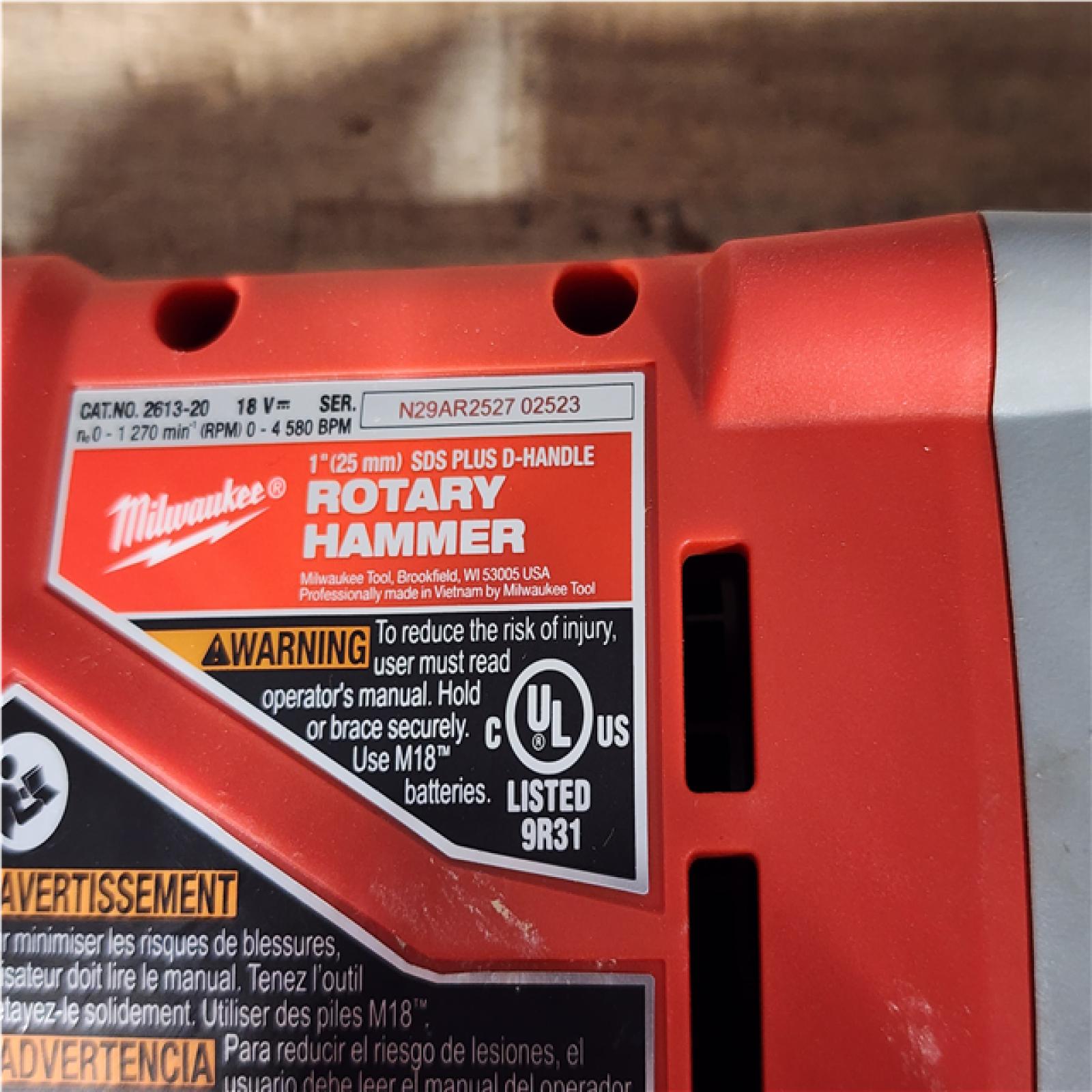 Houston Location AS-IS Milwaukee Rotary Hammer