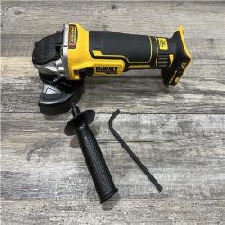 AS-IS DEWALT 20V MAX XR Cordless Brushless 4.5 in. Slide Switch Small Angle Grinder with Kickback Brake (Tool Only)