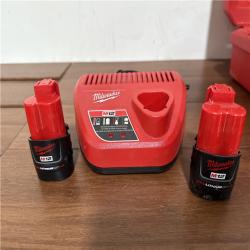 California AS-IS Milwaukee M12 Force Logic Press Tool Kit  Includes (2) Batteries  Charger & Hard Case