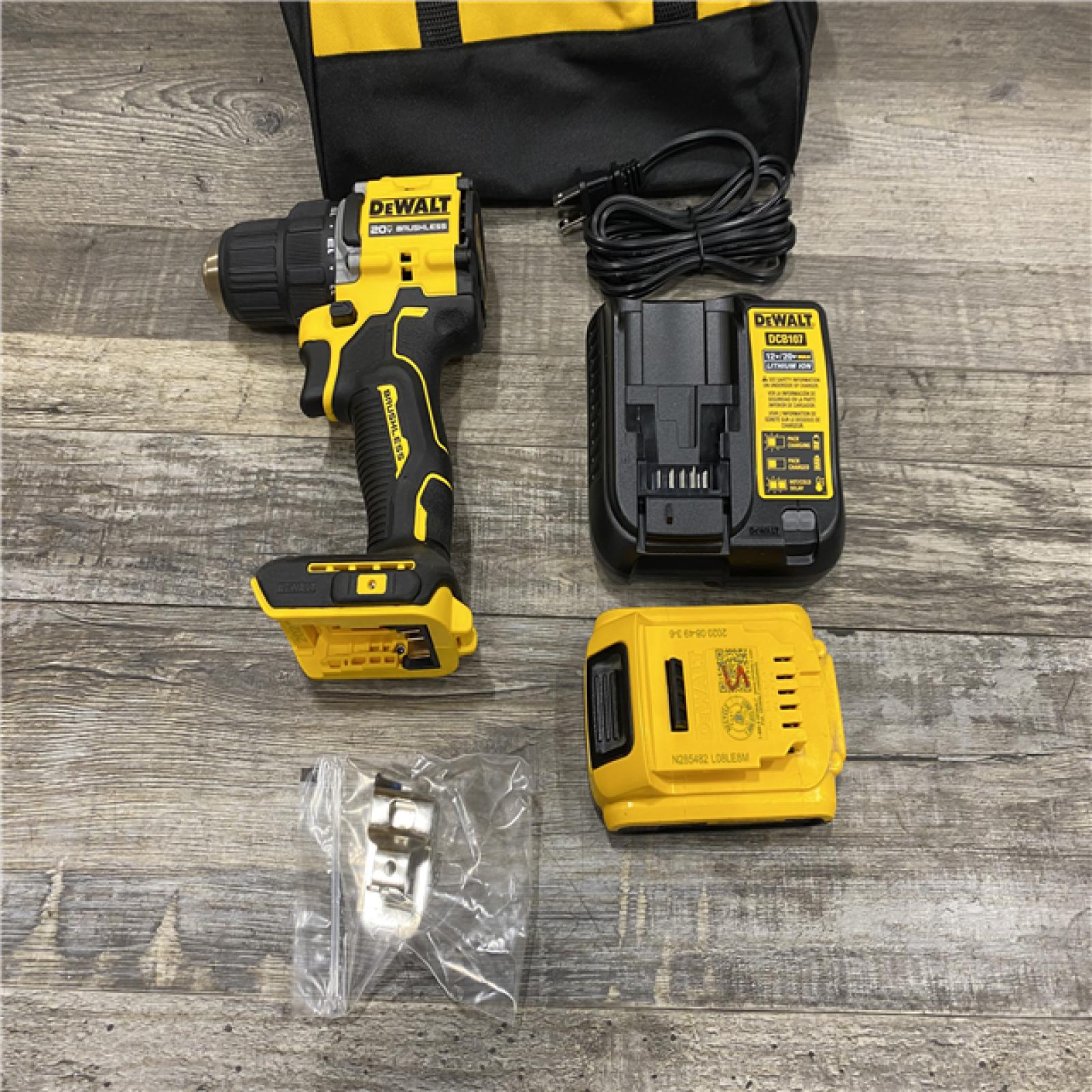 AS-IS DEWALT Atomic 20V Lithium-Ion Cordless Compact 1/2 in. Drill/Driver Kit