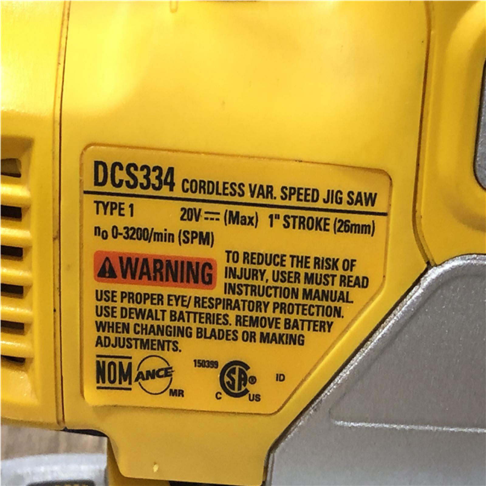 AS-IS DEWALT 20-Volt MAX XR Lithium-Ion Cordless Brushless Jigsaw (Tool-Only)