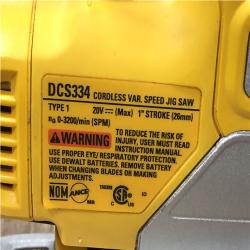 AS-IS DEWALT 20-Volt MAX XR Lithium-Ion Cordless Brushless Jigsaw (Tool-Only)