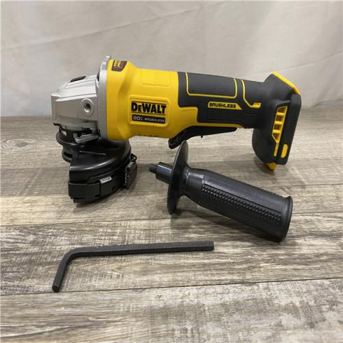 AS-IS DEWALT 20V MAX Cordless Brushless 4-1/2 in. Angle Grinder with Paddle Switch (Tool Only)
