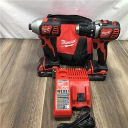 AS-IS Milwaukee  18V Lithium-Ion Cordless Drill Driver/Impact Driver Combo Kit