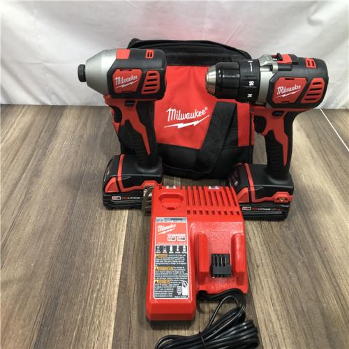 AS-IS Milwaukee  18V Lithium-Ion Cordless Drill Driver/Impact Driver Combo Kit