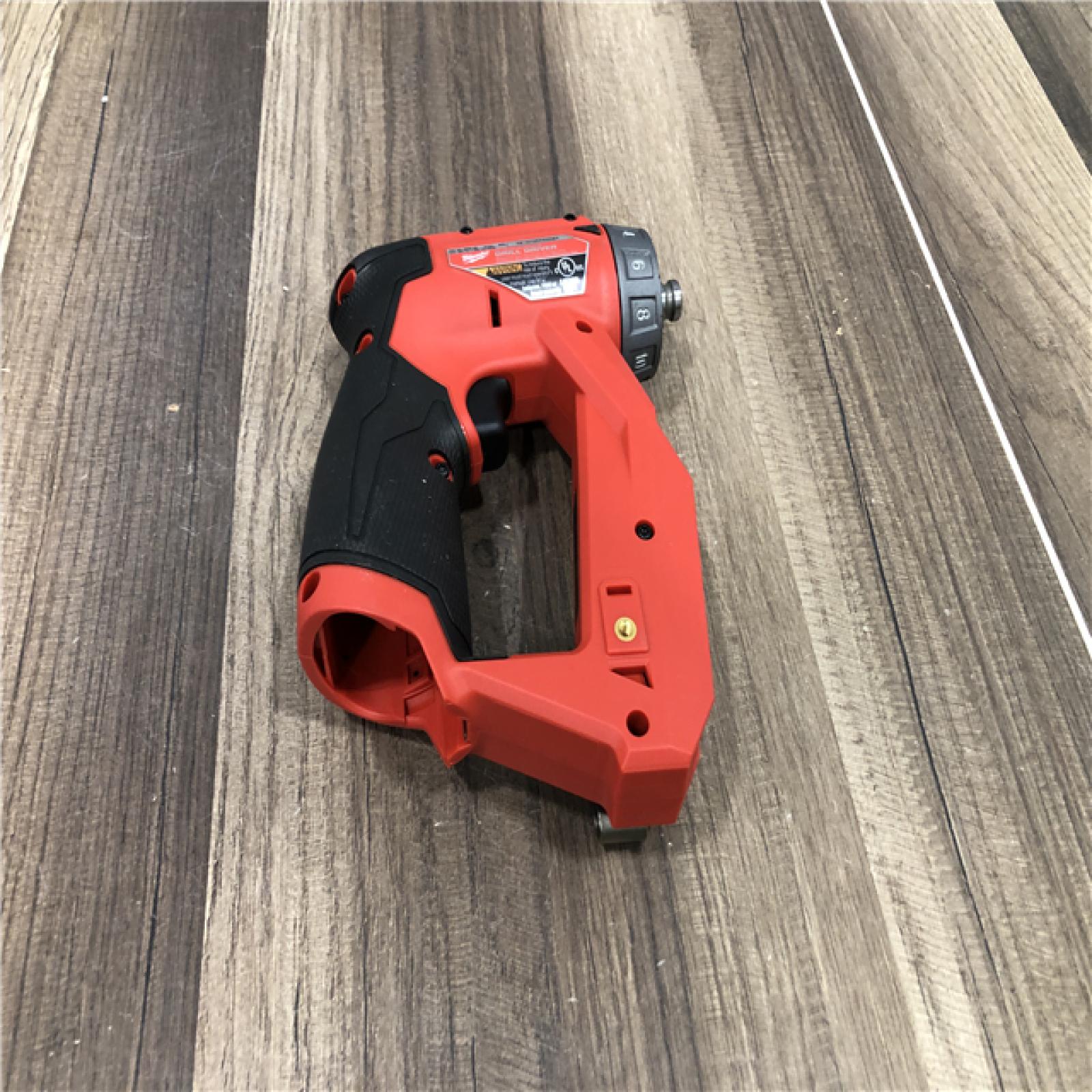 AS-IS Milwaukee FUEL 12V Lithium-Ion Brushless Cordless 4-in-1 Installation 3/8 in. Drill Driver with 4 Tool Head (Tool-Only)