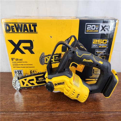 AS-IS DEWALT 20V MAX Lithium-Ion Brushless Cordless 8 Pruning Chainsaw (Tool Only)