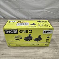 NEW! - Ryobi ONE+ 18V Li-Ion Starter Kit - 4.0 Ah Battery  2.0 Ah Battery  Charger