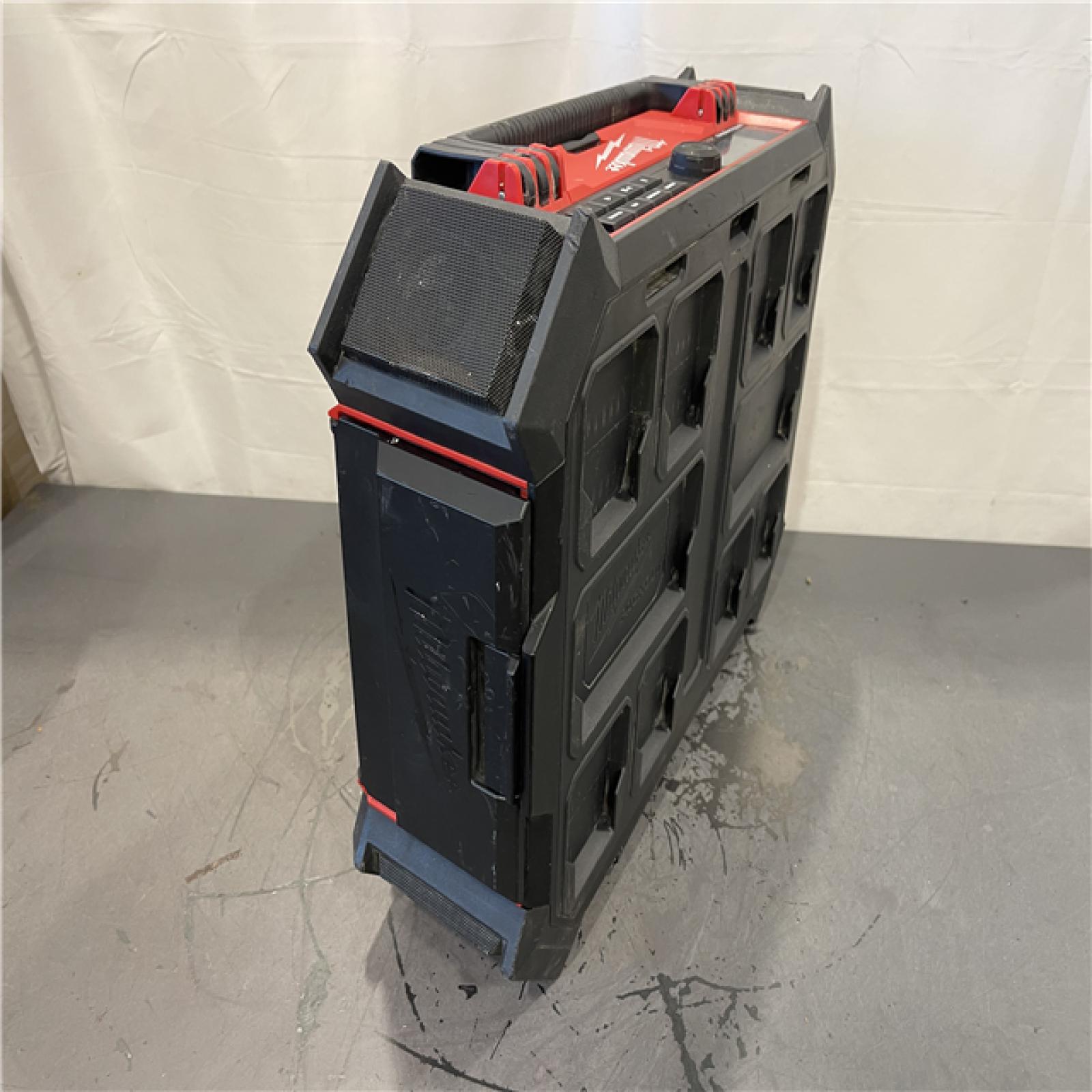 AS-IS - Milwaukee M18 Lithium-Ion Cordless PACKOUT Radio/Speaker with Built-In Charger