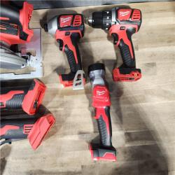HOUSTON LOCATION - AS-IS Milwaukee M18 18-Volt Lithium-Ion Cordless Combo Kit 7-Tool with 2-Batteries, Charger and Tool Bag