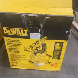 As-Is- DEWALT 15 Amp Corded 12 in. Double Bevel Sliding Compound Miter Saw