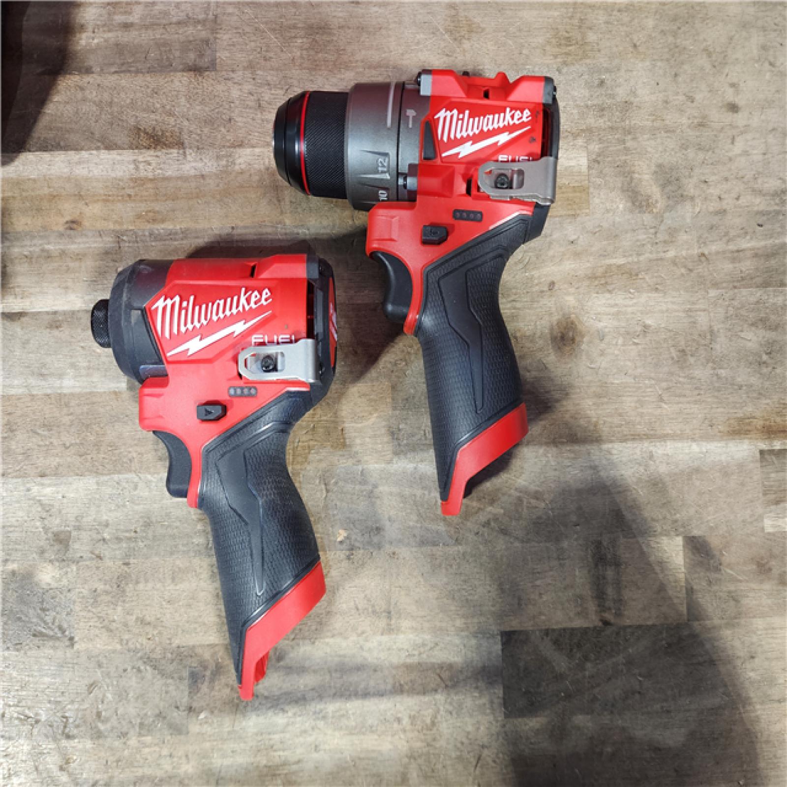 HOUSTON LOCATION - AS-IS Milwaukee 3497-22 12V Brushless Hammer Drill and Impact Driver Combo Kit