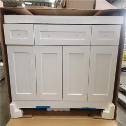 Phoenix NEW Glacier Bay Everdean 49 in. Single Sink White Bath Vanity with White Cultured Marble Top (Assembled)