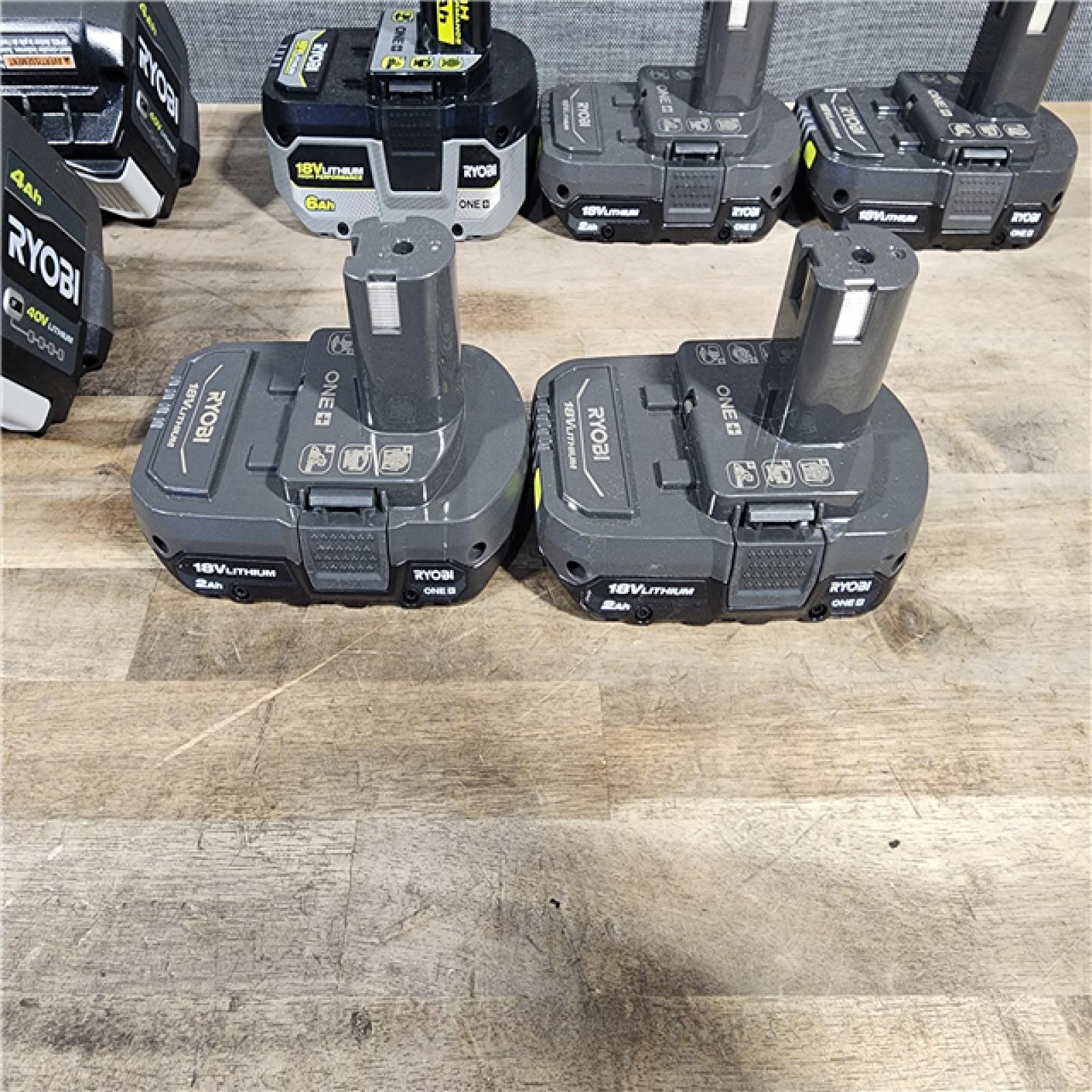 HOUSTON LOCATION - AS-IS RYOBI BATTERY PACK QTY - 10