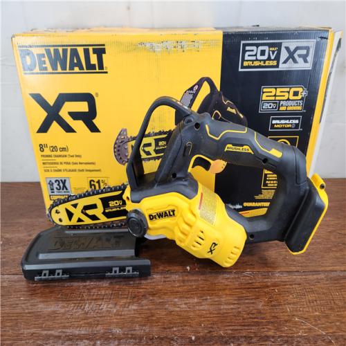 AS-IS DEWALT 20V MAX Lithium-Ion Brushless Cordless 8 Pruning Chainsaw (Tool Only)