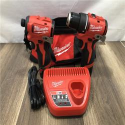 AS-IS Milwaukee 12-Volt Lithium-Ion Brushless Cordless Subcompact Drill and Impact Driver Combo Kit