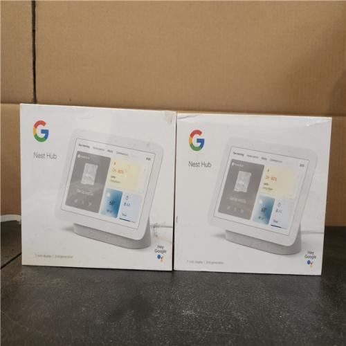 Phoenix Google Nest Hub 2nd Gen - Smart Home Speaker and 7 in. Display with Google Assistant - Chalk (2-Pack)