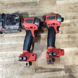 HOUSTON LOCATION - AS - IS Milwaukee 2 Tool Combo Kit W/ (2) Battery & Charger