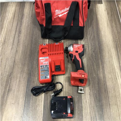 AS-IS Milwaukee 18-Volt Lithium-Ion Compact Brushless Cordless 1/4 in. Impact Driver Kit