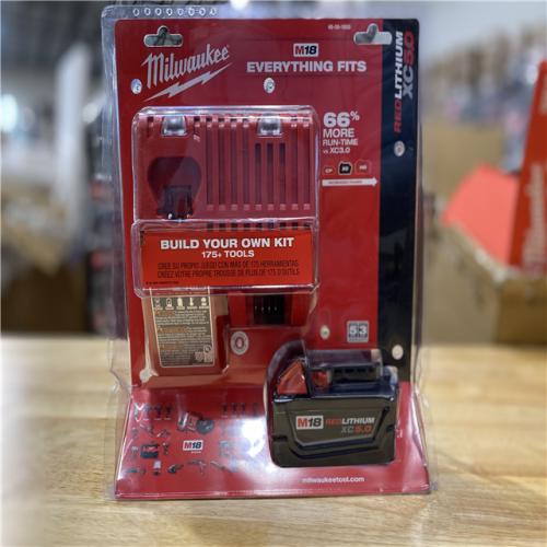 NEW!- Milwaukee M18 18-Volt Lithium-Ion XC Starter Kit with One 5.0Ah Battery and Charger