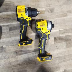 HOUSTON LOCATION - AS-IS Dewalt DCK225D2 20V MAX ATOMIC Brushless Compact Lithium-Ion 1/2 in. Cordless Drill Driver and 1/4 in. Impact Driver Combo Kit with 2 Batteries 2 Ah