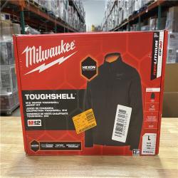 NEW! - Men's Large M12 12-Volt Lithium-Ion Cordless Tough Shell Black Heated Jacket