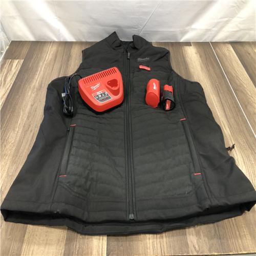 AS-IS Milwaukee Women's 2X-Large 12V Lithium-Ion Cordless AXIS Black Heated Vest Kit