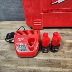 HOUSTON LOCATION - AS-IS MILWAUKEE 12-Volt Lithium-Ion Force Logic Cordless Press Tool Kit (3 Jaws Included) with Two 1.5 Ah Battery and Hard Case