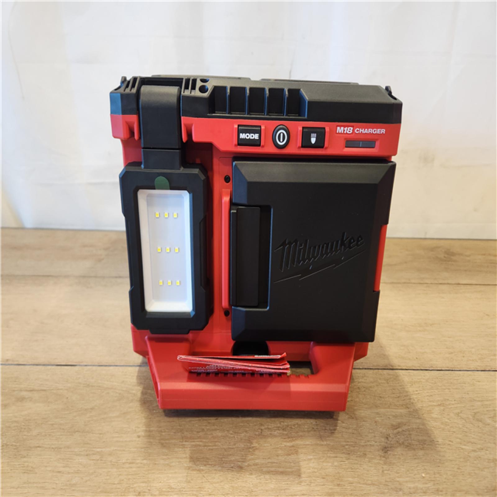 AS-IS- Milwaukee 18-Volt Lithium-Ion Cordless PACKOUT 3000 Lumens LED Light with Built-In Charger