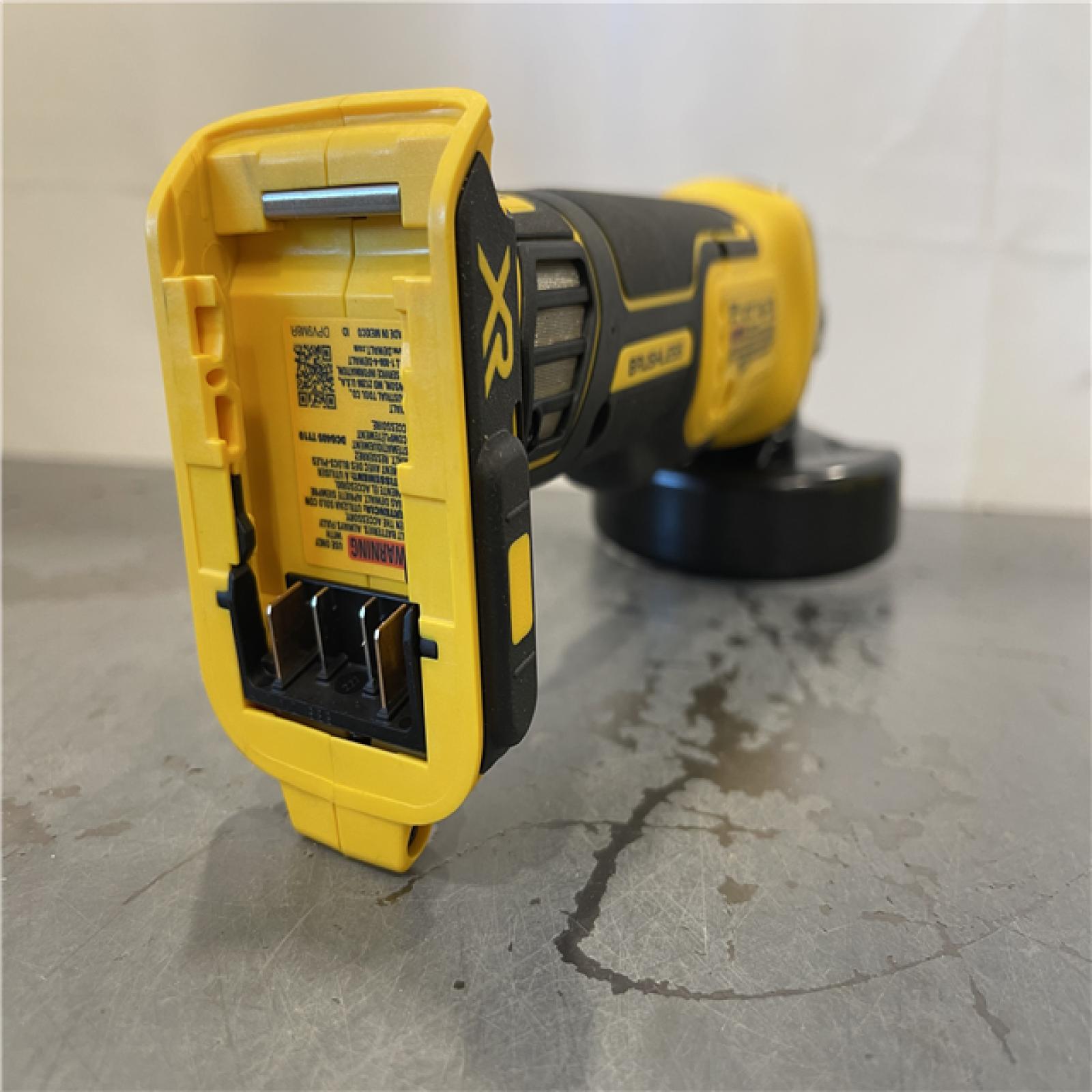 AS-IS - DeWalt 20V MAX XR Cordless Brushless 4.5 in. Slide Switch Small Angle Grinder with Kickback Brake