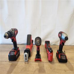 AS-IS- M18 18V Lithium-Ion Cordless Combo Kit (5-Tool) with (2) Batteries  Charger and Tool Bag