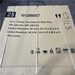 DALLAS LOCATION - Husky Heavy Duty 42 in. 7-Drawer Matte Gray Rolling Tool Cabinet