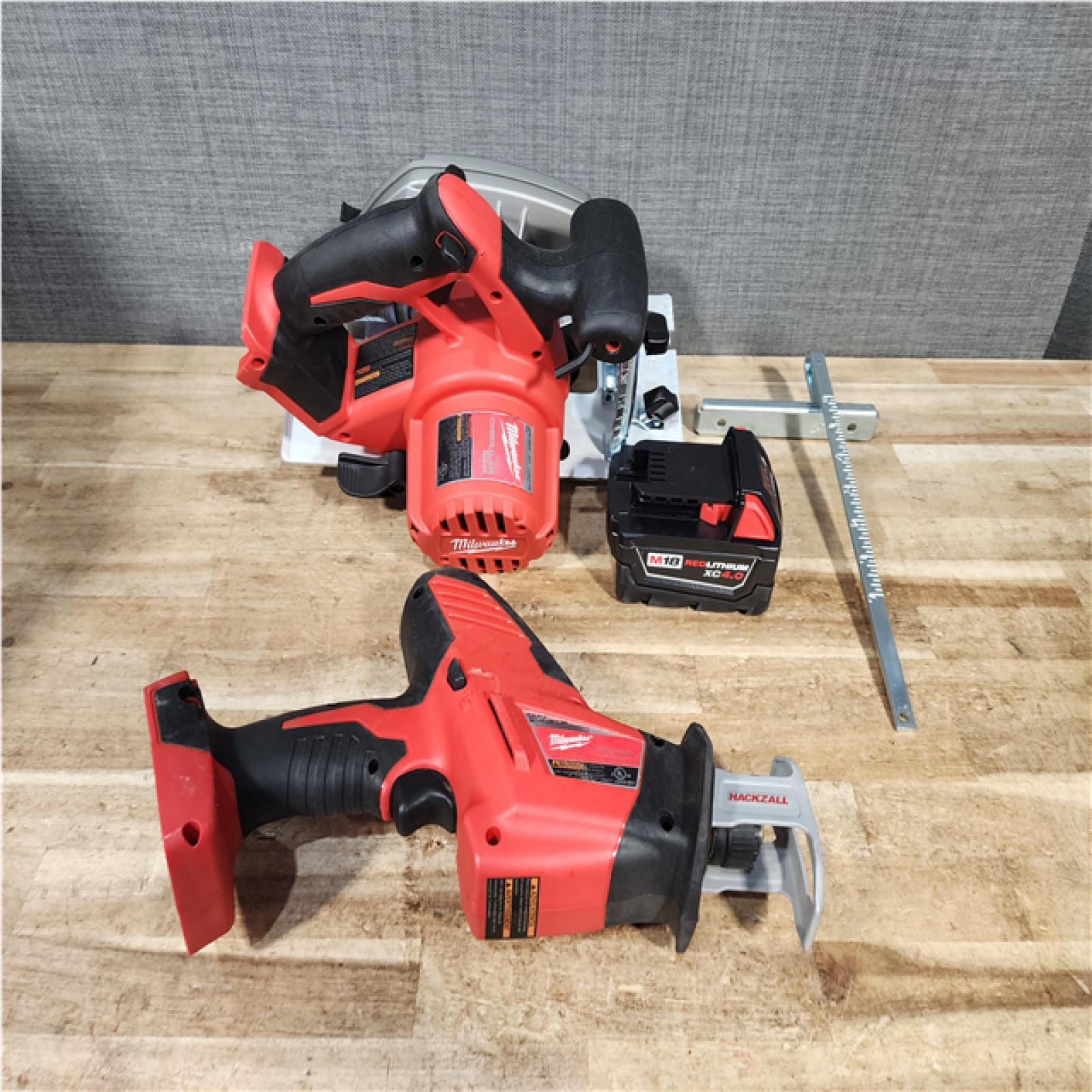 Houston Location AS-IS Milwaukee Hackzall and Circular Saw and Battery