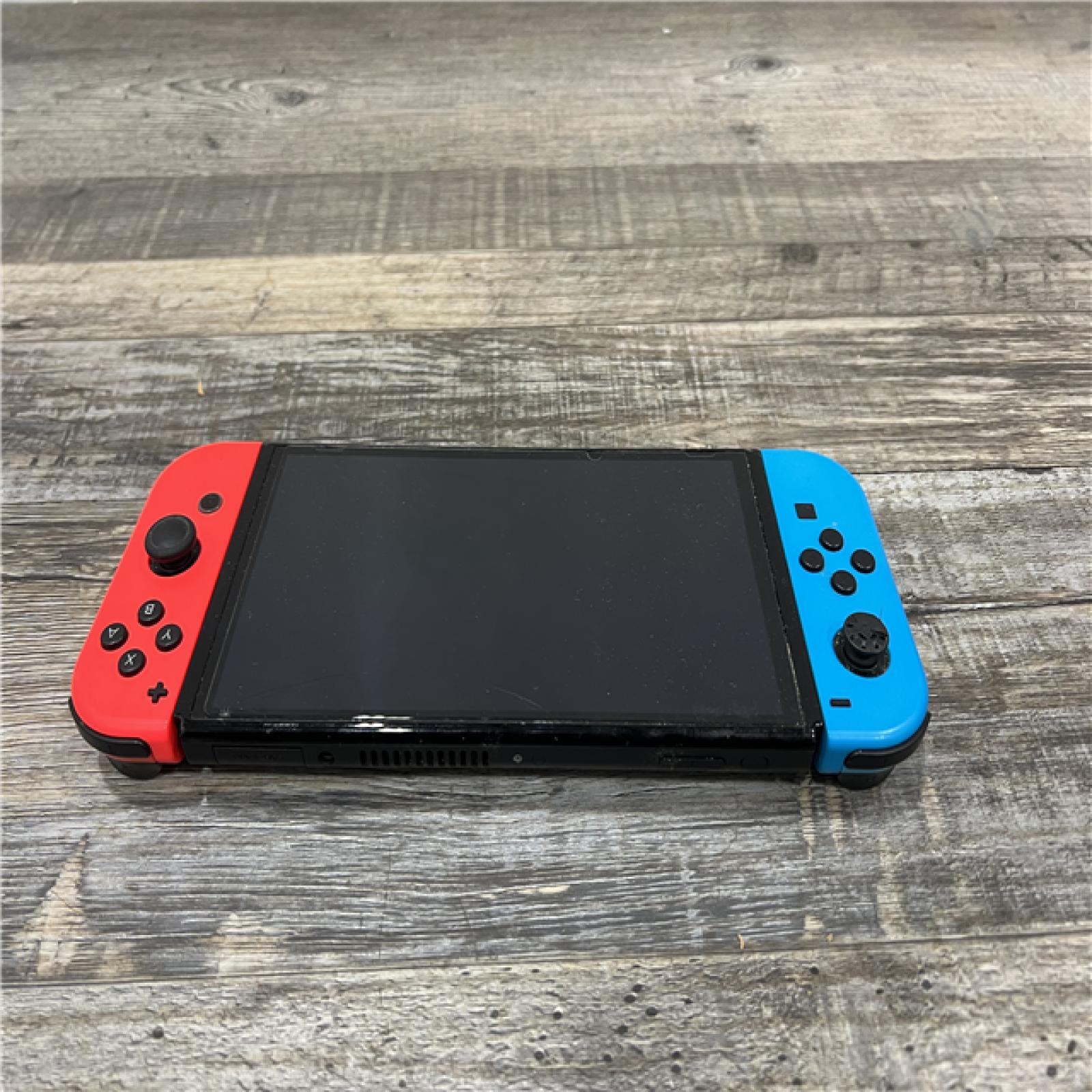 AS-IS Nintendo Switch with Neon Blue and Neon Red Joy-Con