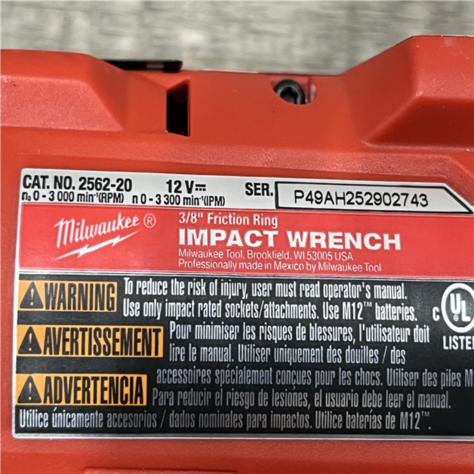 AS-IS Milwaukee FUEL 12V Li-Ion Brushless Cordless Stubby 3/8 in. Impact Wrench Kit