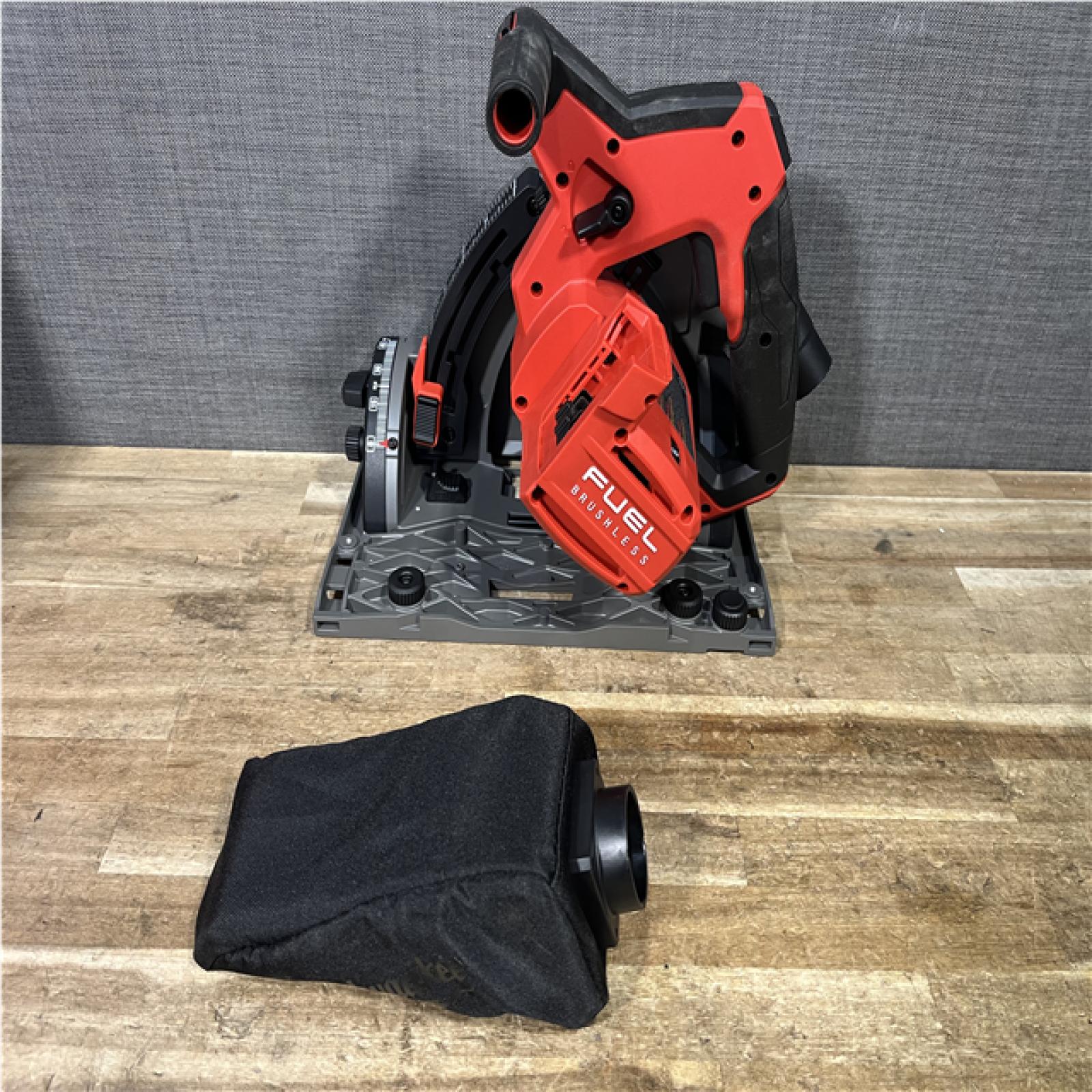 Houston Location AS-IS Milwaukee FUEL 18V Lithium-Ion Cordless Brushless 6-1/2 in. Plunge Cut Track Saw (Tool-Only)