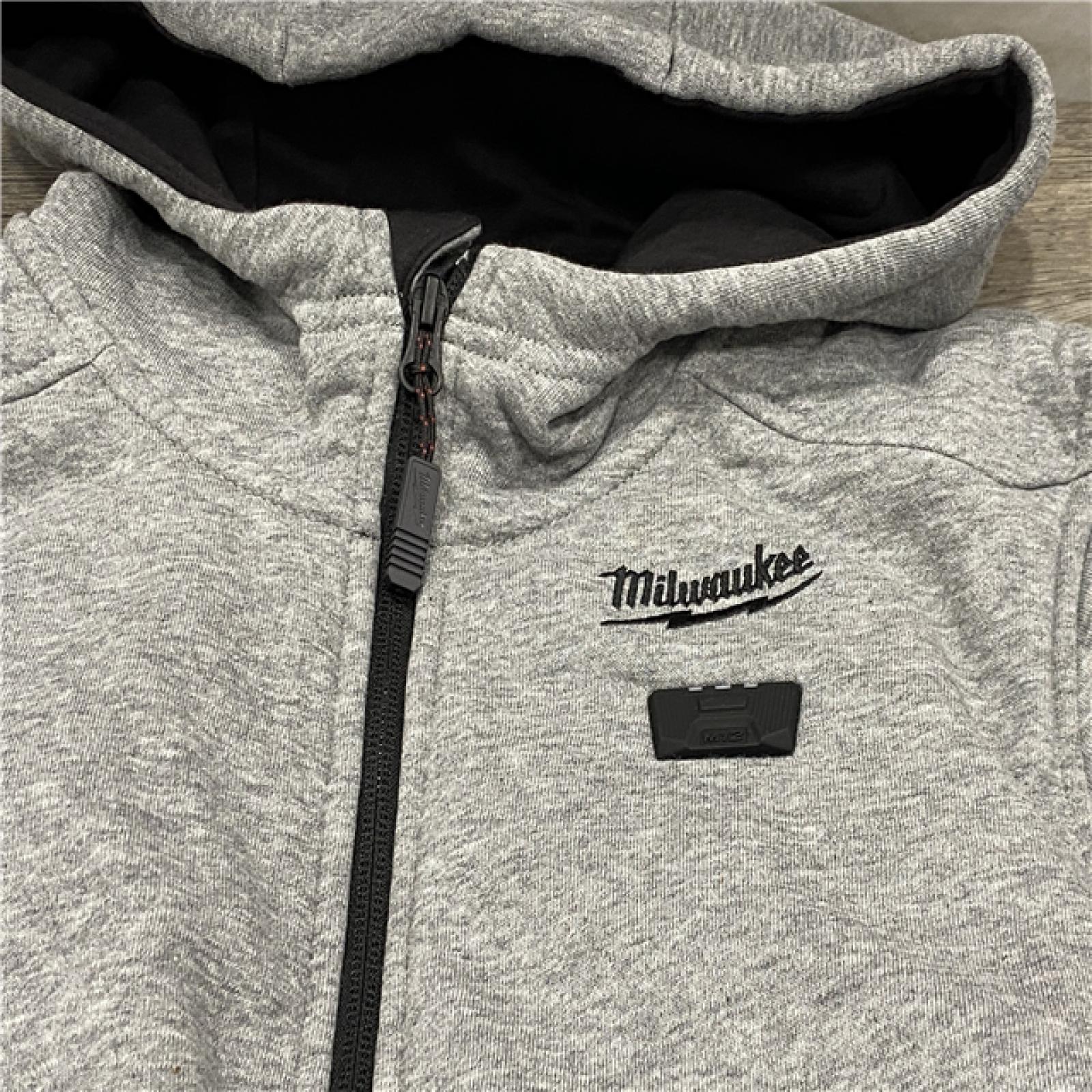 AS-IS Milwaukee Women's Large  12-Volt Lithium-Ion Cordless Gray Heated Jacket Hoodie Kit