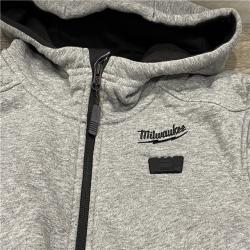 AS-IS Milwaukee Women's Large  12-Volt Lithium-Ion Cordless Gray Heated Jacket Hoodie Kit