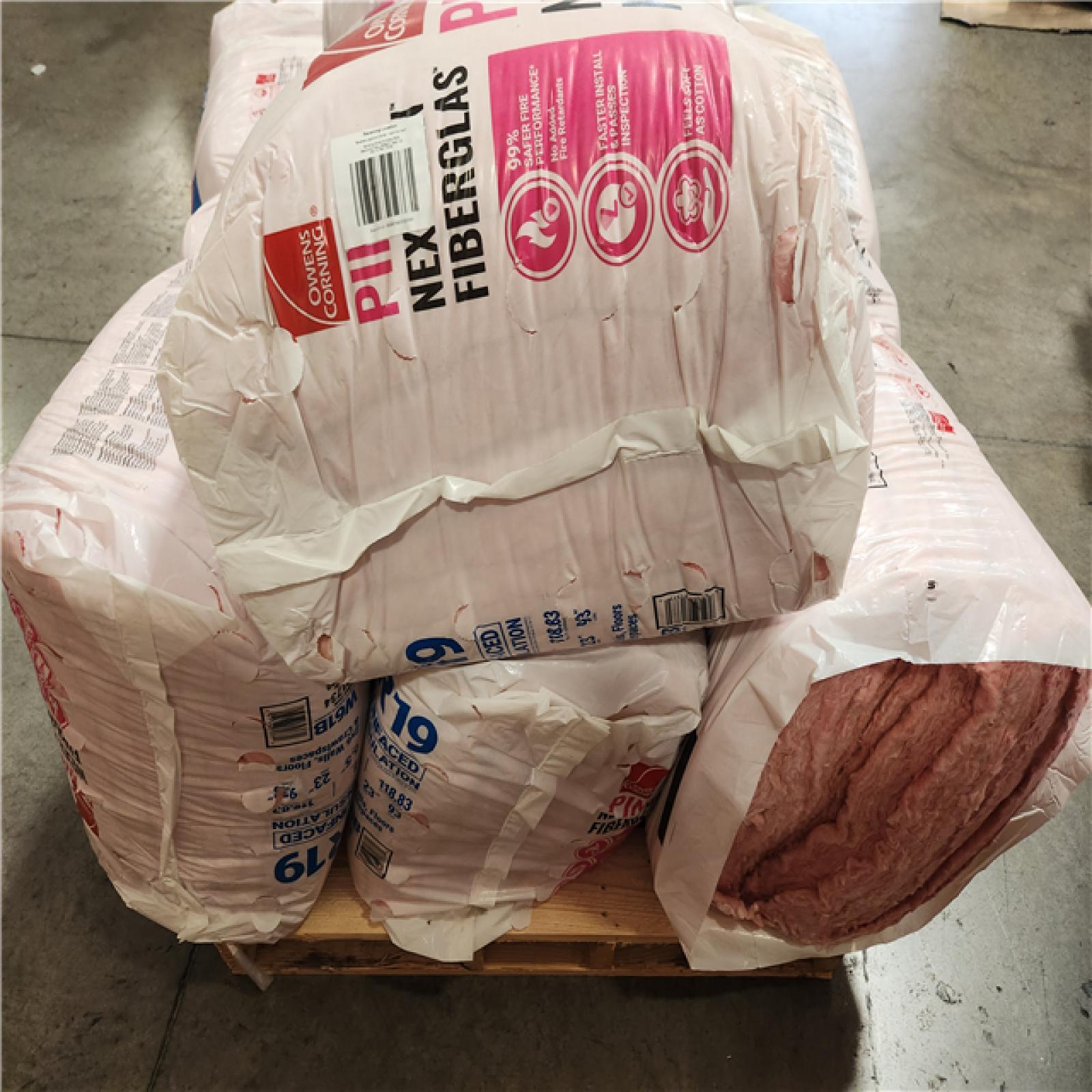 Phoenix AS-IS Owens Corning R-19 Unfaced Fiberglass Insulation Batt 23 in. x 93 in. (3 Bags)