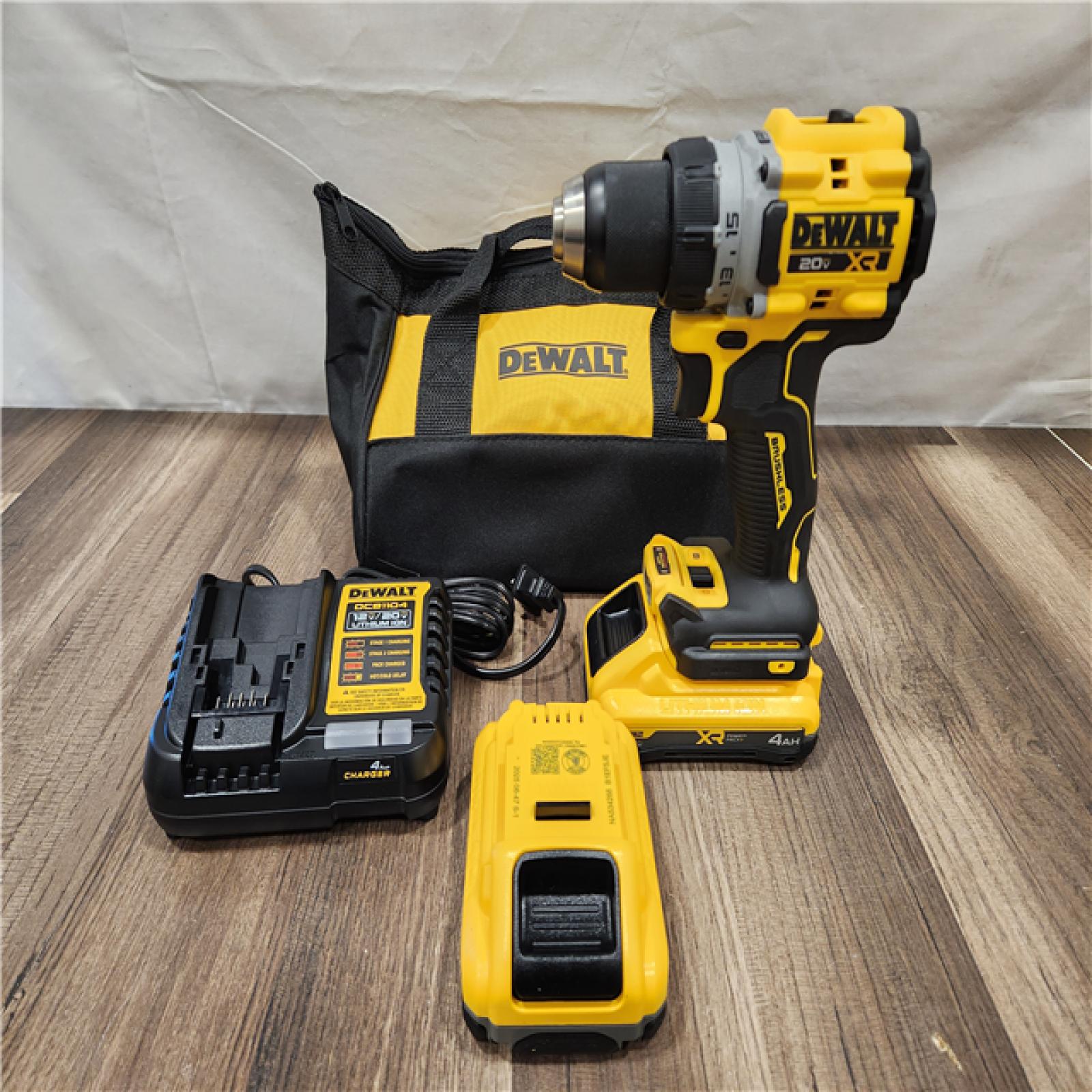 AS-SI -DeWalt 20V XR Lithium-Ion Cordless Brushless 1/2 in. Drill/Driver Kit with (2) 4.0 Ah Batteries and Charger