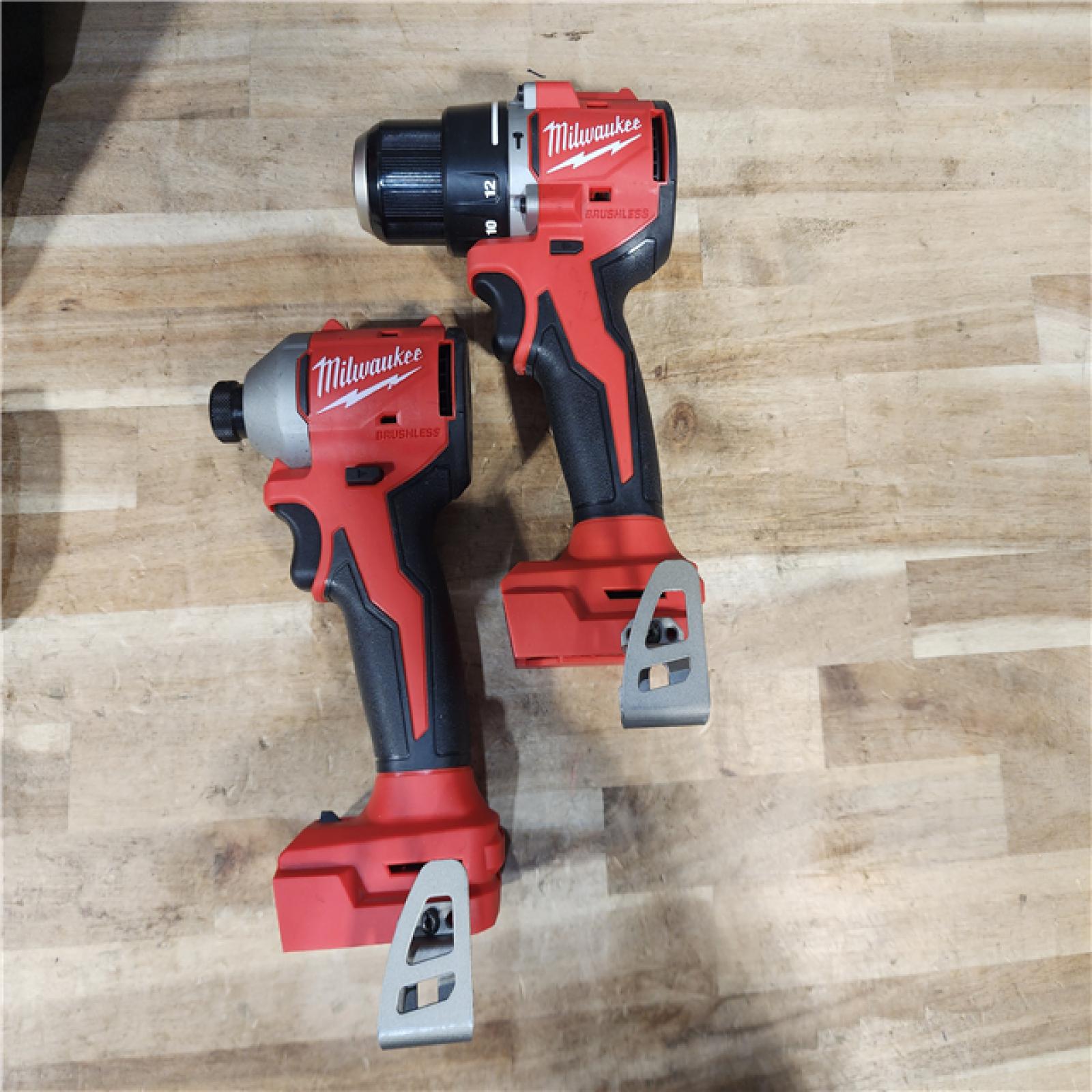 HOUSTON LOCATION - AS-IS Milwaukee 18V Lithium-Ion Brushless Cordless Compact Drill/Impact Combo Kit