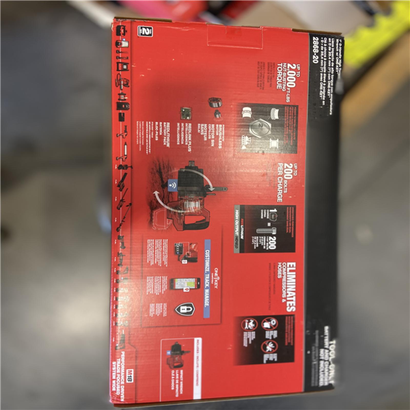 NEW! - Milwaukee M18 FUEL 18V Lithium-Ion Brushless Cordless 1 in. Impact Wrench with D-Handle (Tool-Only)