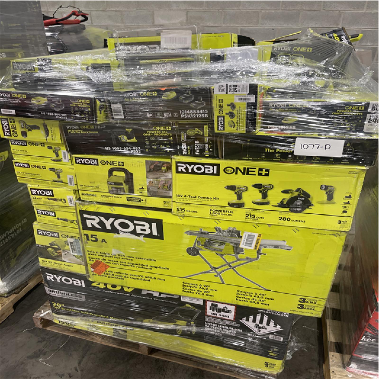 Pittston Location As-Is Power Tools Partial Truckload (11 Pallets) 1077-D