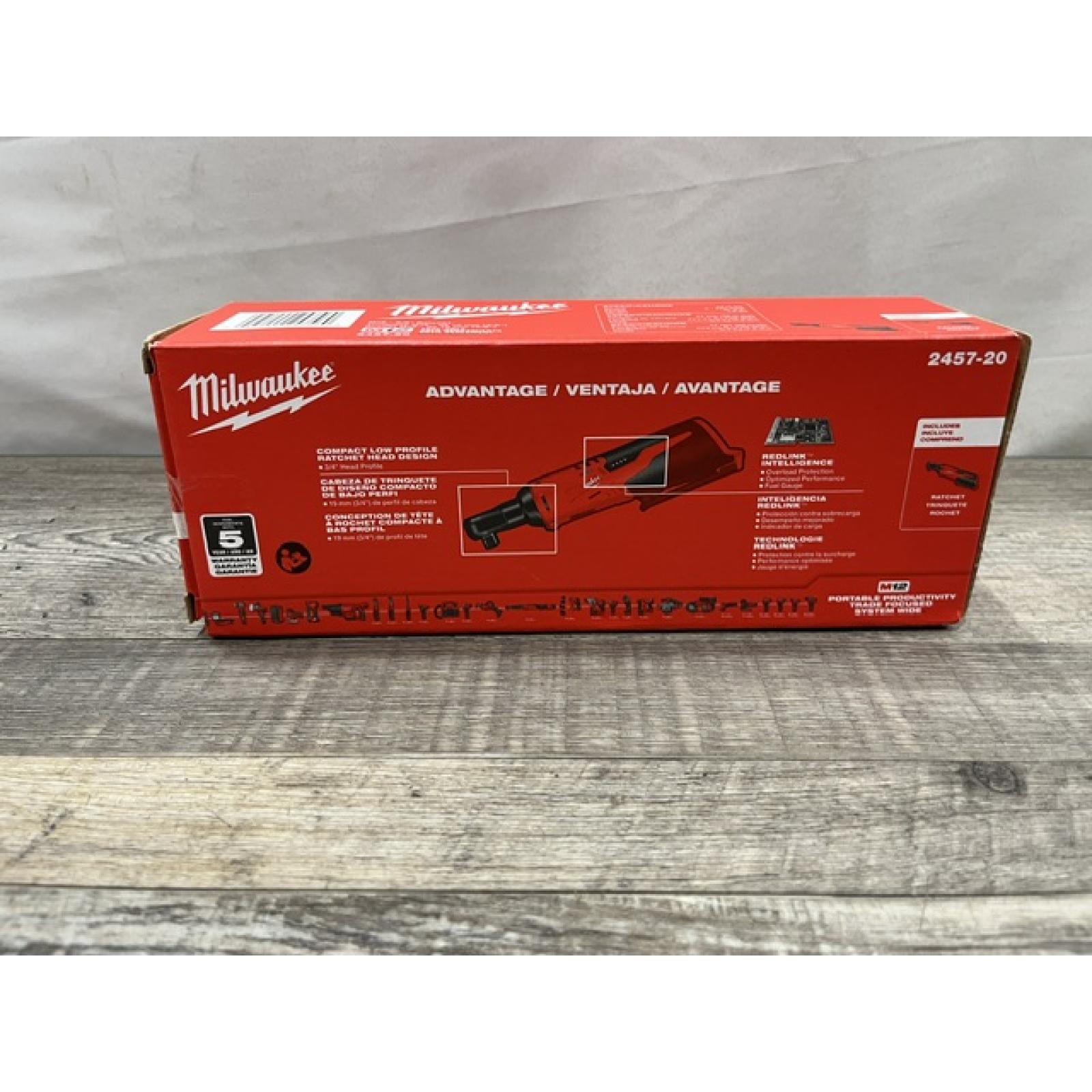 NEW - Milwaukee 12V Lithium-Ion Cordless 3/8 in. Ratchet (Tool-Only)